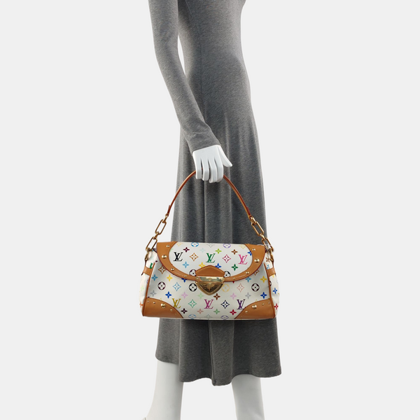 LV × TM BEVERLY MM Monogram Coated Canvas White