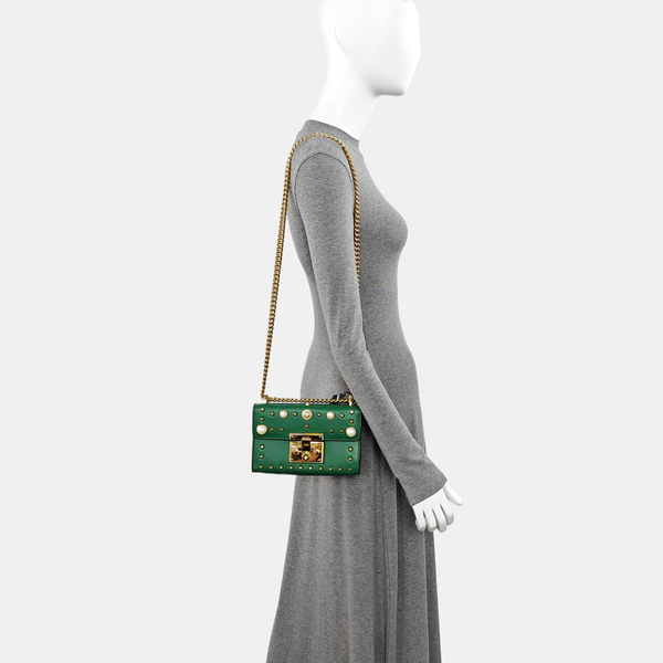 Padlock Small Calfskin Green