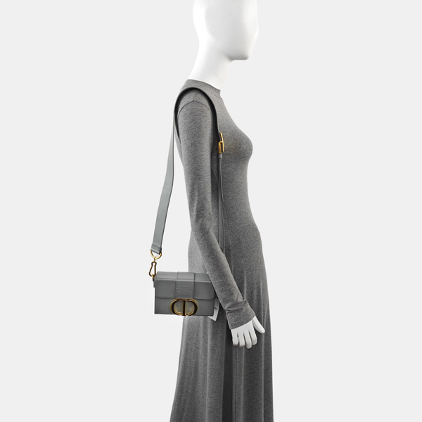 30 Montaigne Mini Oblique Calfskin Gray