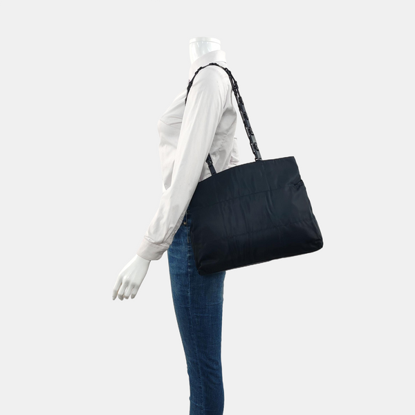Nylon Tote Bag Blue