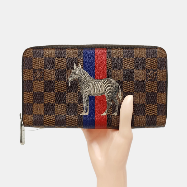 Damier Ebene Coated Canvas Wallet Brown