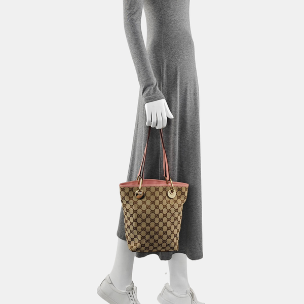 Monogram Canvas Top Handle Bag Beige