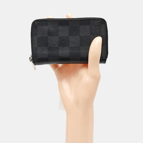 Damier Graphite Coated Canvas Card Holder Gray