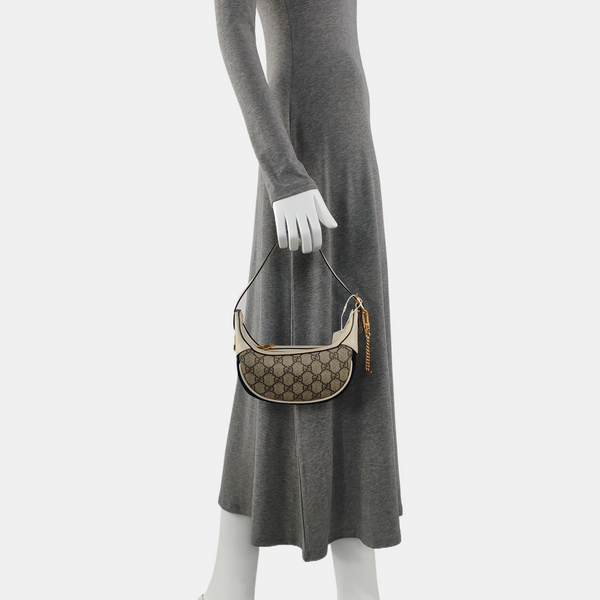 Ophidia Mini Monogram Coated Canvas Beige