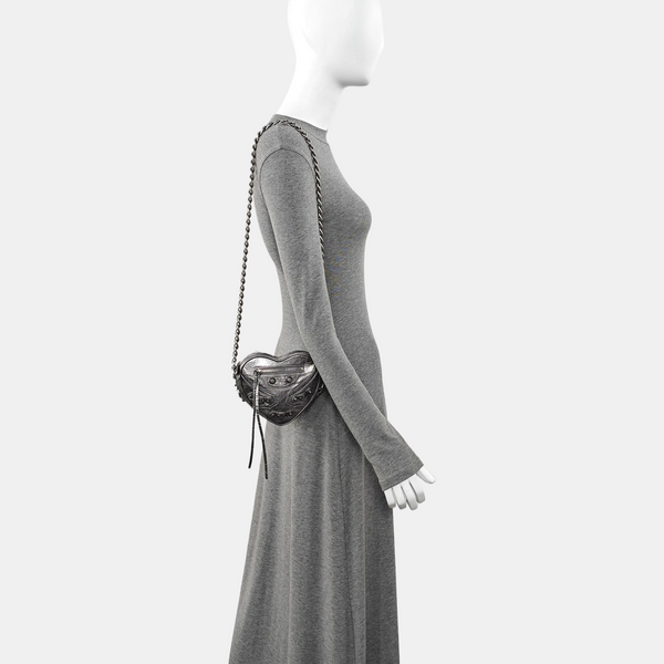 Le Cagole Mini Lambskin Silver
