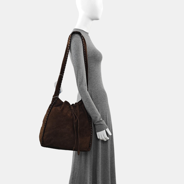 Suede Shoulder Bag Brown
