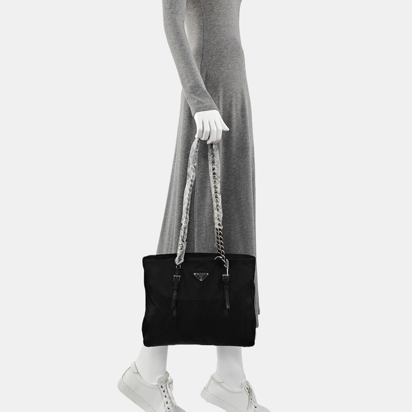 Nylon Shoulder Bag Black