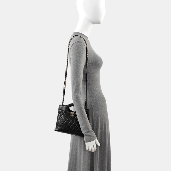 CHANEL 31 Mini Quilted Calfskin Black