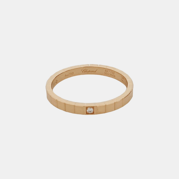 Ice Cube 18k Rose Gold Ring EU 53