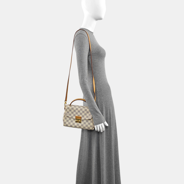 CROISETTE Damier Azur Coated Canvas White