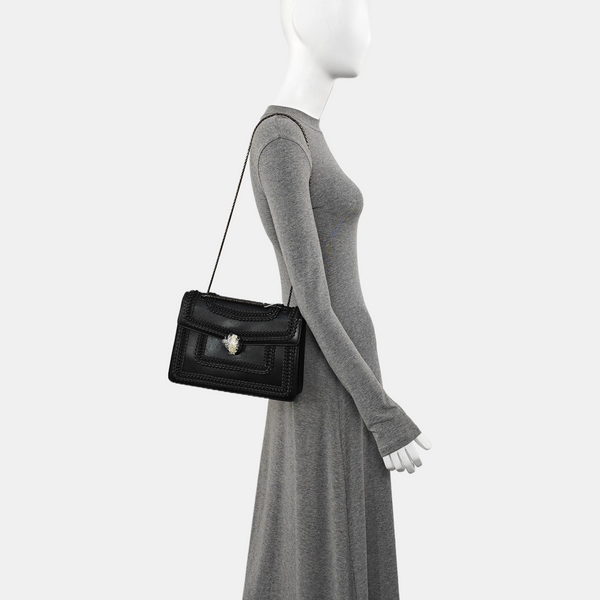 SERPENTI FOREVER Medium Calfskin Black