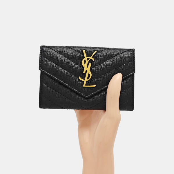 MONOGRAM Chevron Calfskin Black Wallet