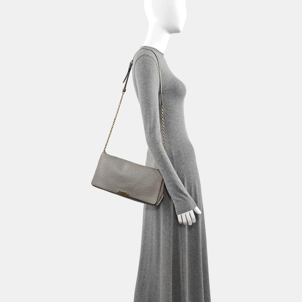Calfskin Shoulder Bag Gray