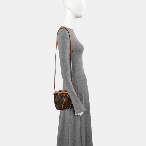 NÉONOÉ Nano Monogram Coated Canvas Brown