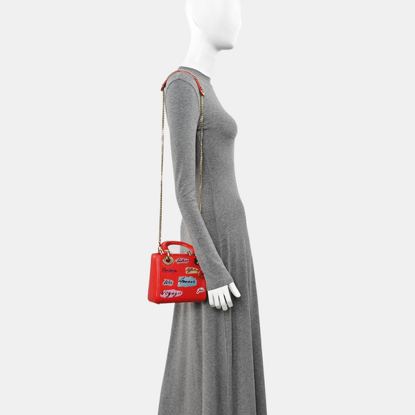 Lady Dior Mini Lambskin Red