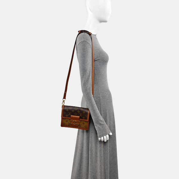 DAUPHINE Mini Monogram Coated Canvas Brown