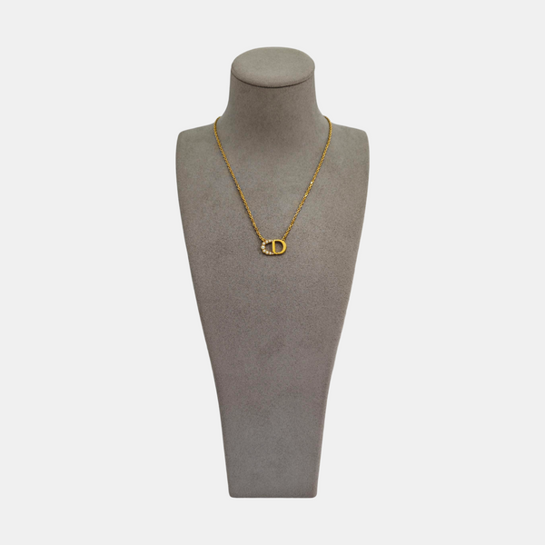 Petit CD Metal Gold Necklace