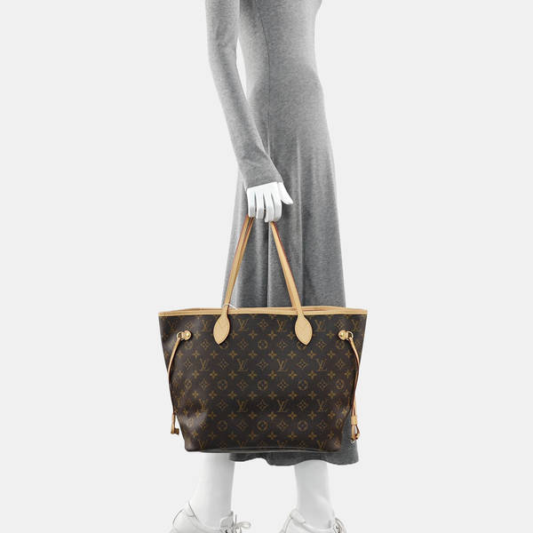 NEVERFULL MM Monogram Coated Canvas Brown