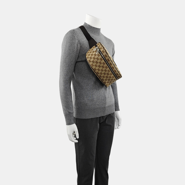 Monogram Canvas Belt Bag Beige