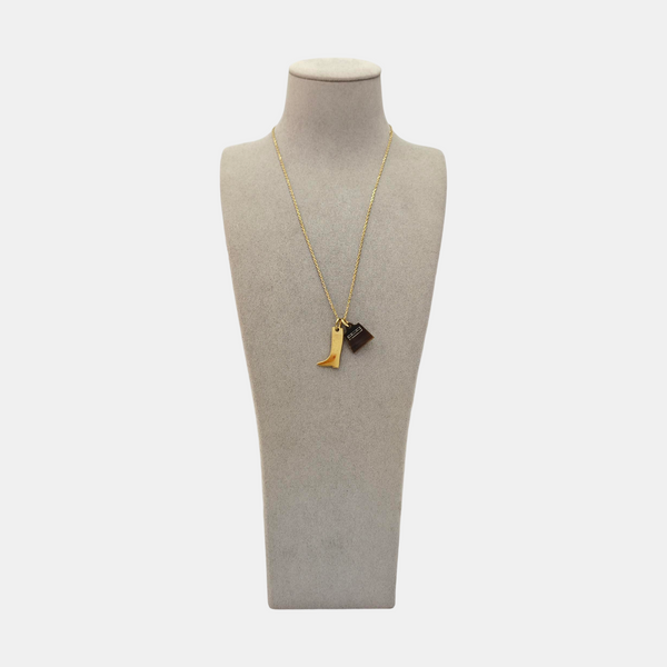 Amulette Maroquinier Metal Gold Necklace