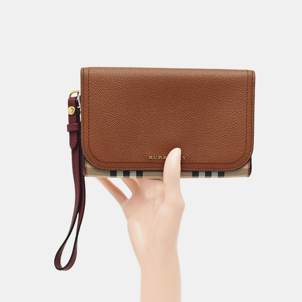 Calfskin Clutch Brown
