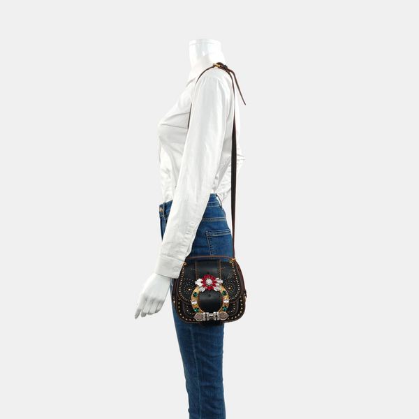 Miu Lady Calfskin Black