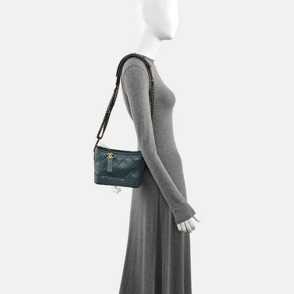 GABRIELLE Small Quilted Calfskin Blue