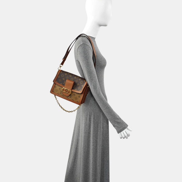 DAUPHINE MM Monogram Coated Canvas Brown