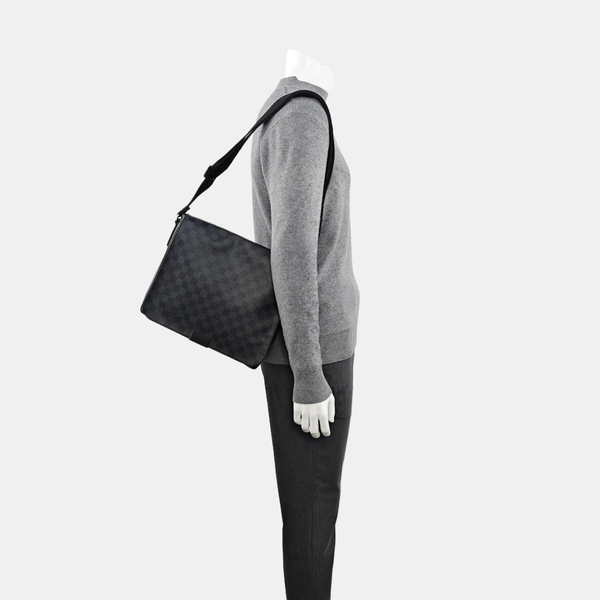 DISTRICT MM Damier Graphite Coated Canvas Gray
