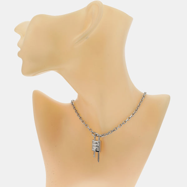 Lock Metal Silver Necklace