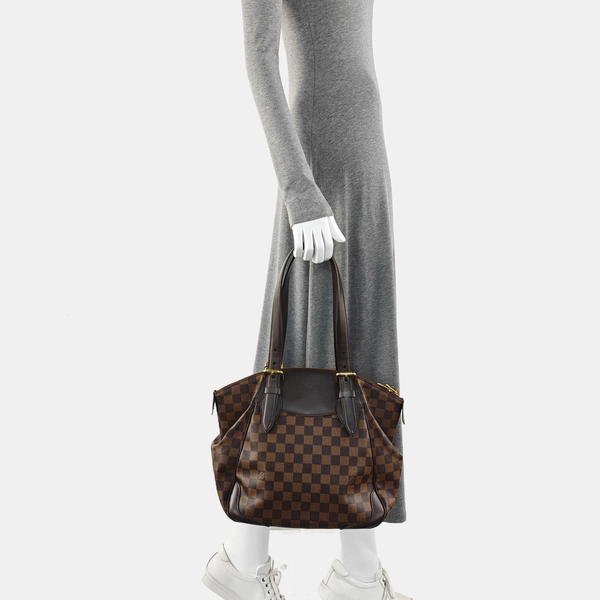 VERONA MM Damier Ebene Coated Canvas Brown