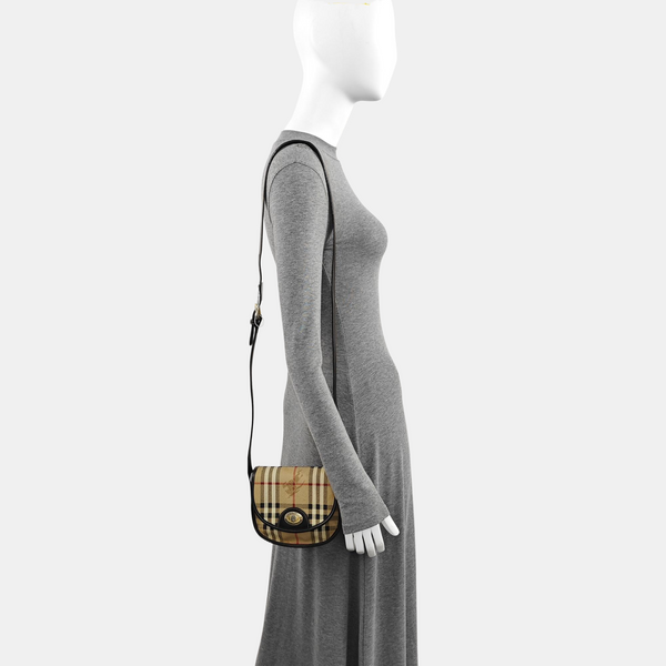 Coated Canvas Shoulder Bag Black