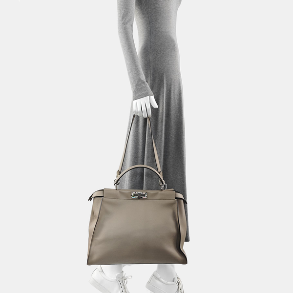 Peekaboo Large Calfskin Gray