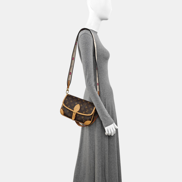DIANE Monogram Coated Canvas Brown