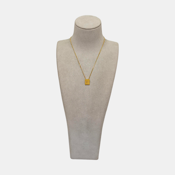 ALPHABET Brass Gold Necklace