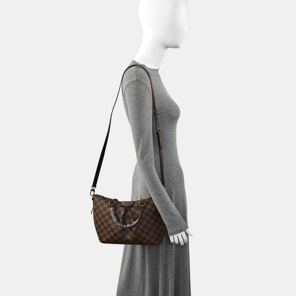 SIENA Damier Ebene Coated Canvas Brown