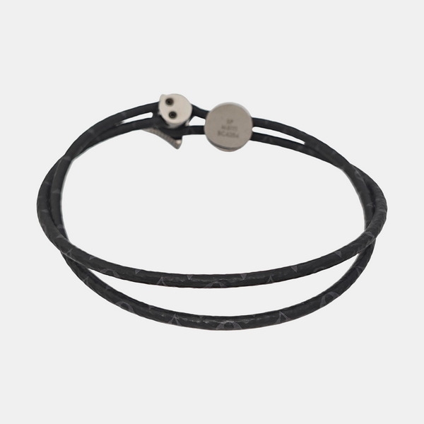 Coated Canvas Black Bracelet