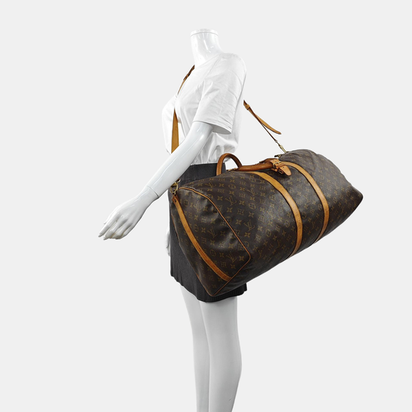 SAC SOUPLE 55 Monogram Coated Canvas Brown
