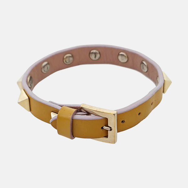 Leather Yellow Bracelet
