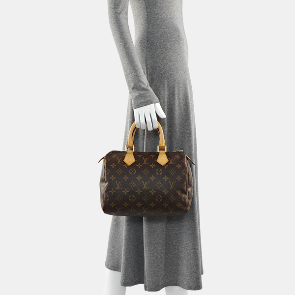 SPEEDY 25 Monogram Coated Canvas Brown