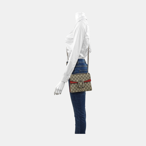 Dionysus Mini Monogram Coated Canvas Beige