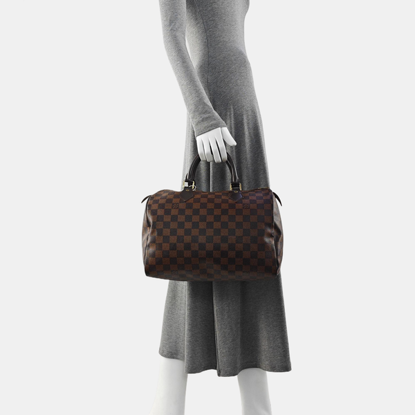 SPEEDY 30 Damier Ebene Coated Canvas Brown