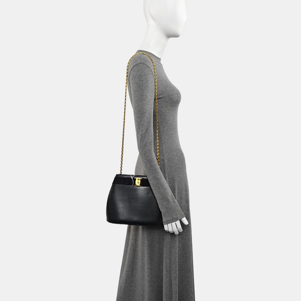 Calfskin Shoulder Bag Blue