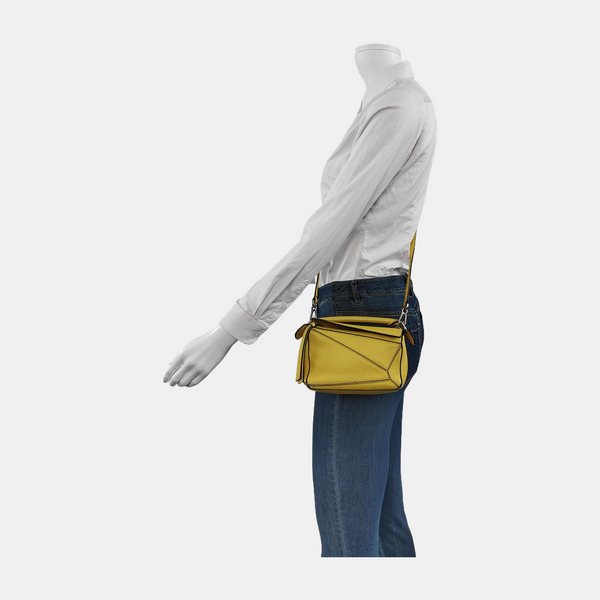 Authenticated pre-owned Puzzle Mini Calfskin Yellow - Crossbody Bag at Looply