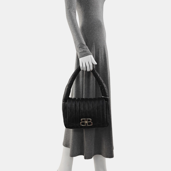 Monaco Small Quilted Calfskin Black