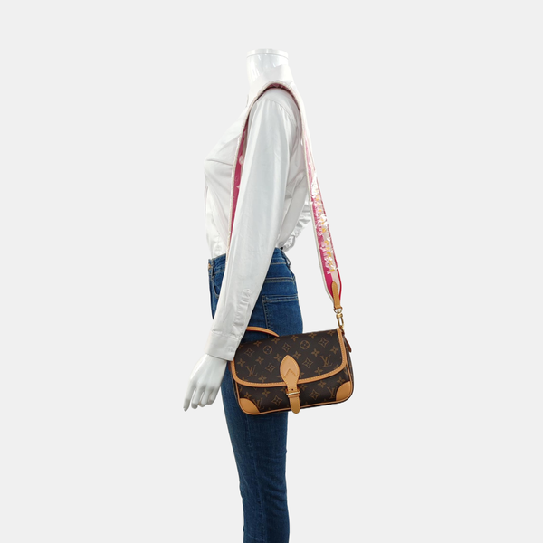 DIANE Monogram Coated Canvas Brown