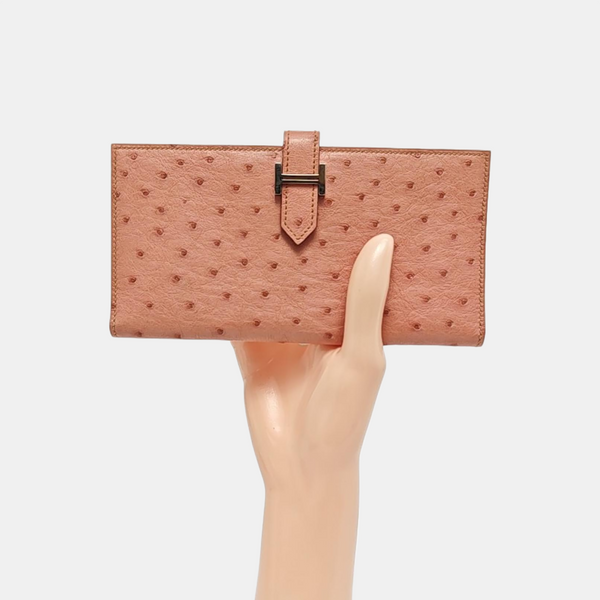 Bearn Ostrich Pink Wallet
