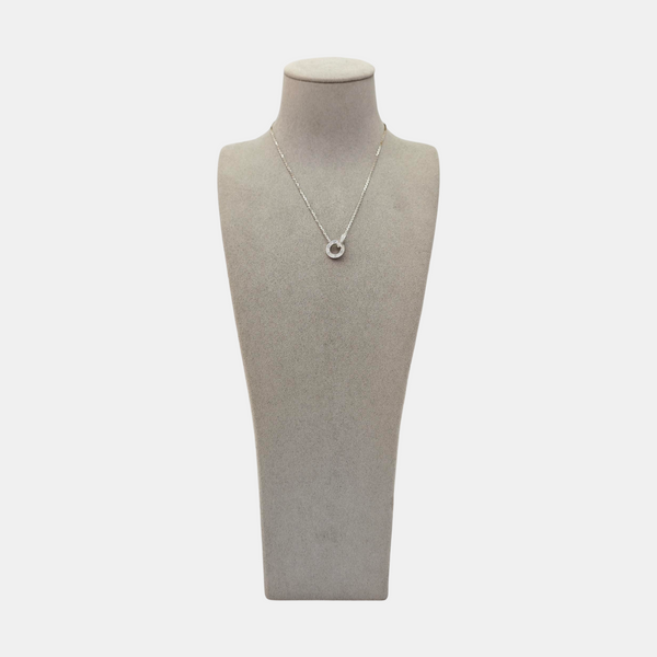 LOVE 18k White Gold Silver Necklace