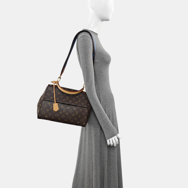 CLUNY MM Monogram Coated Canvas Brown
