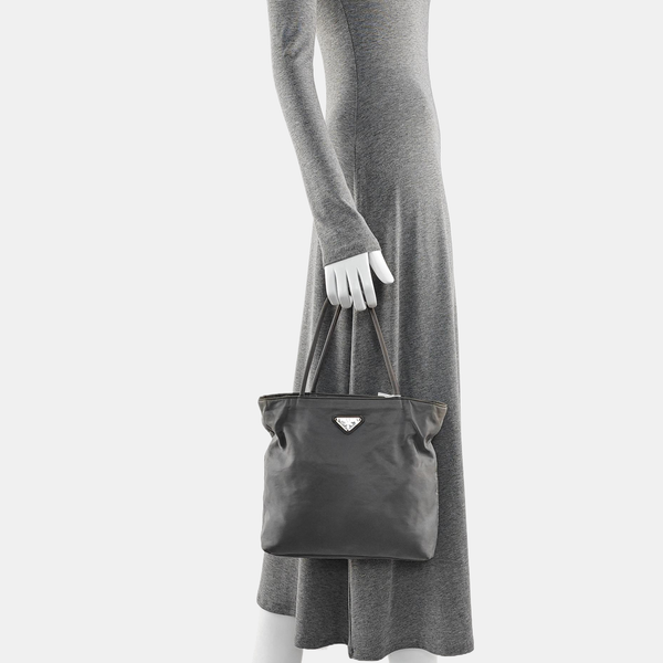Nylon Tote Bag Gray